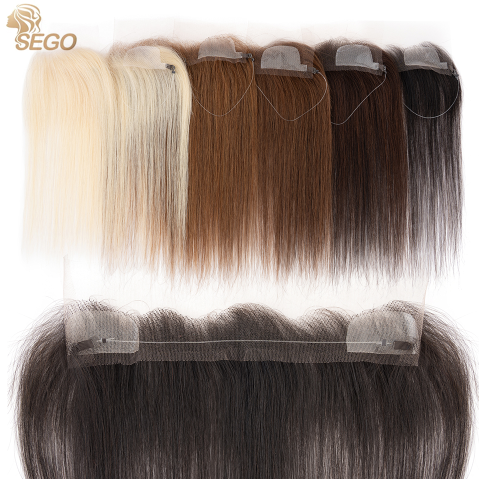 Monofilament Line - 13X2 Inch Hand-woven Human Hair Lace