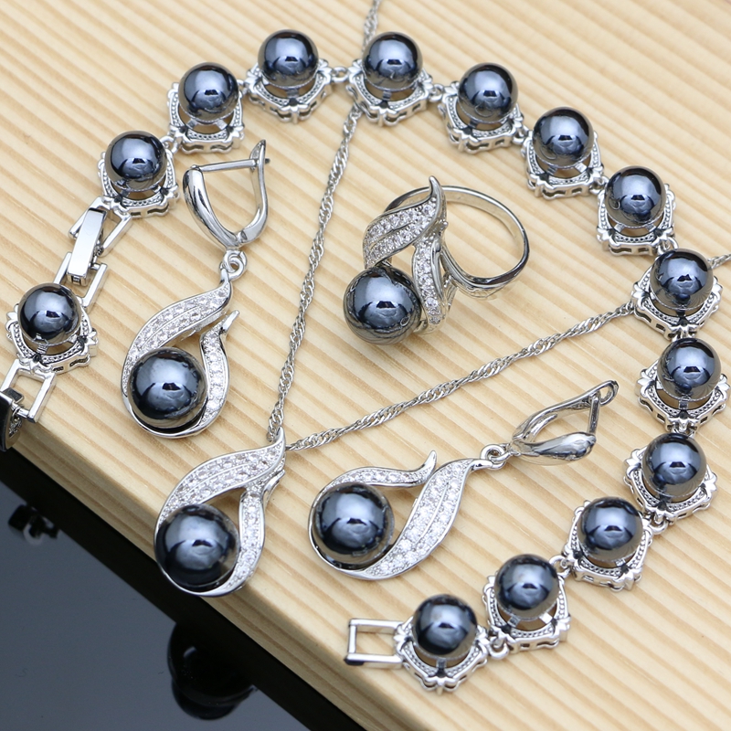 Black Pearls 925 Silver Jewelr - Freshwater Line 评论和价格