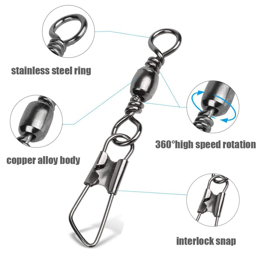50Pcs Stainless Steel Snap Swi - Monofilament Line 评论和价格