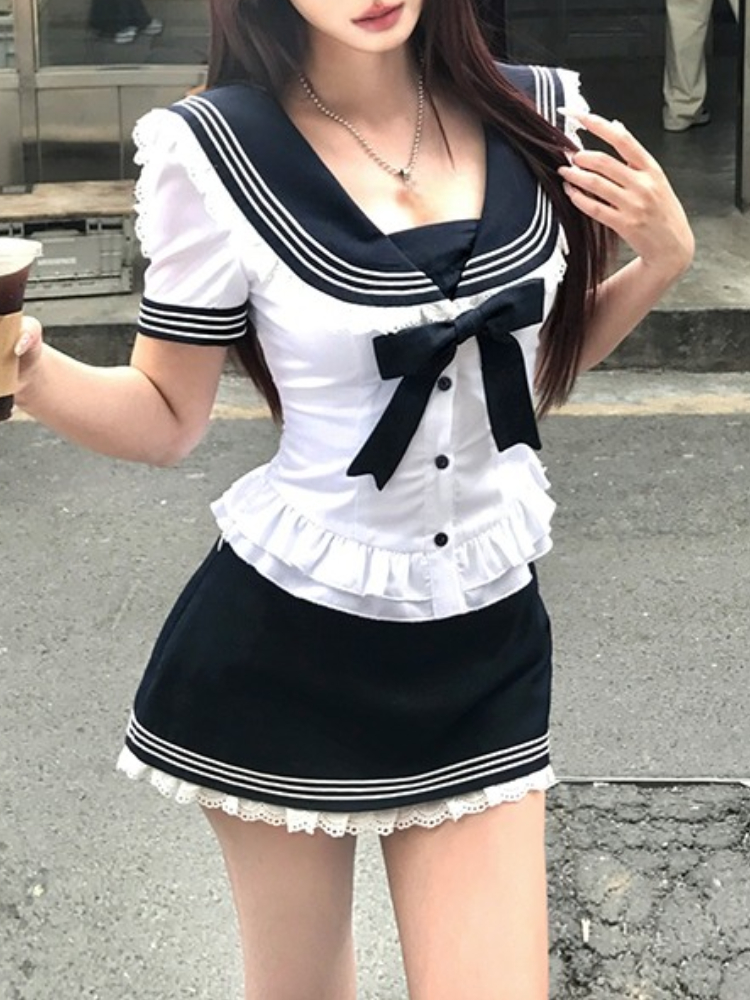 College Style Bow Sweet Two Pi - Fly Line 评论和价格