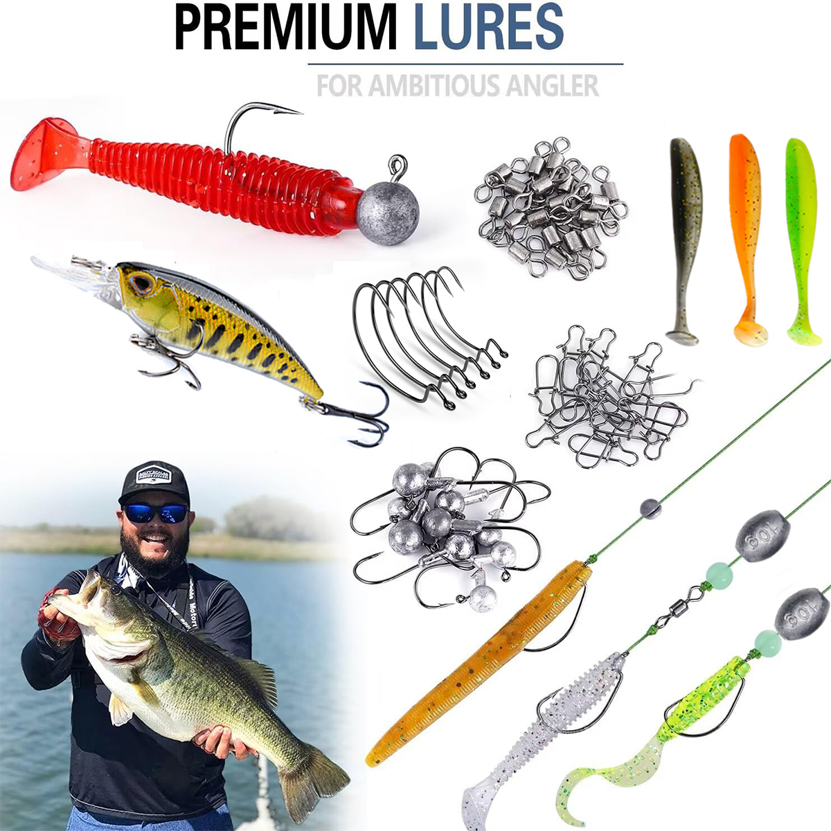 Fishing Pole Set Full Kits Wit - Fishing Line Spooler 评论和价格