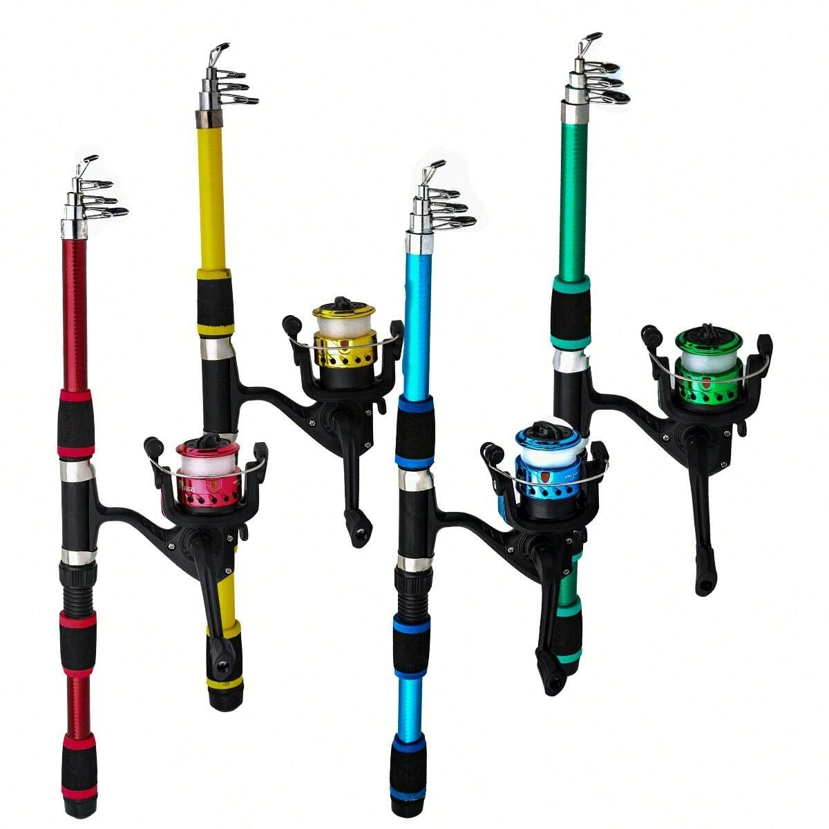 Fishing Pole Set Full Kits Wit - Fishing Line Spooler 评论和价格